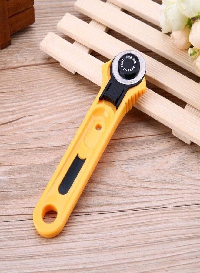 Artnery Rotary Cutter Easy Fabric Cutting Scrapbooking Comfortable Handle for Right and Left Handed Cutting Tool Quilting Crafting Sewing (28mm) - Image 2
